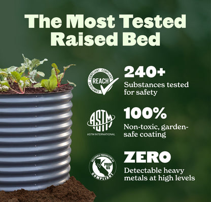 Round Metal Raised Garden Bed - 29 Tall