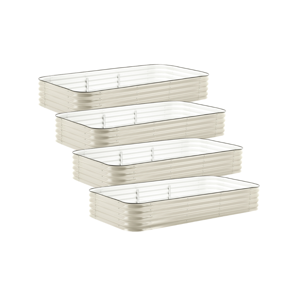 4-Pack Large Modular Metal Raised Garden Bed - 15 Tall