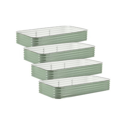 4-Pack Large Modular Metal Raised Garden Bed - 15 Tall