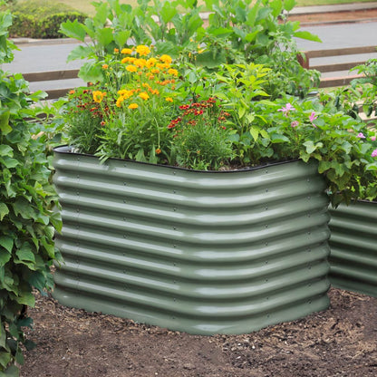 4-Pack Small Modular Metal Raised Garden Bed - 29 Tall