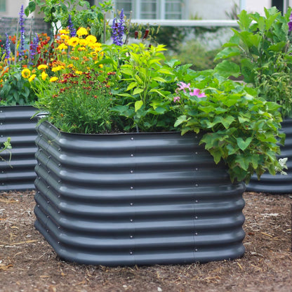 4-Pack Small Modular Metal Raised Garden Bed - 29 Tall